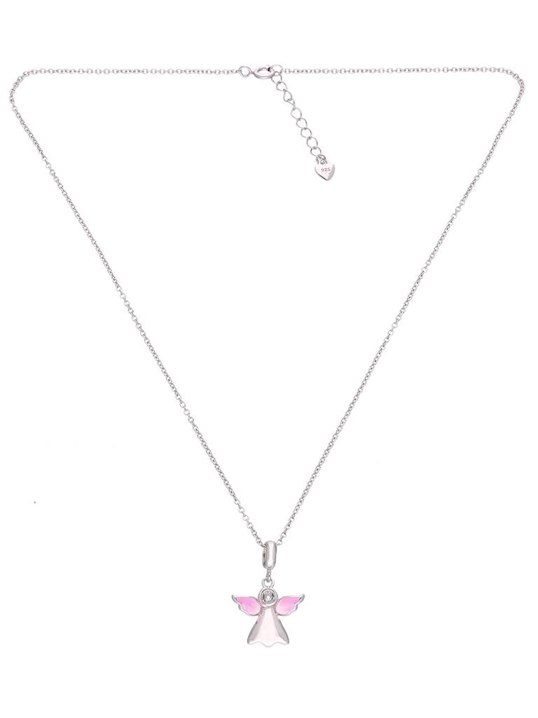 Kids Angel Silver Chain Pendant : CCNL11-S-NA