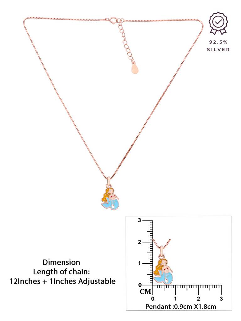Children'S Mermaid Silver Chain Pendant : CCNL8-RG-NA