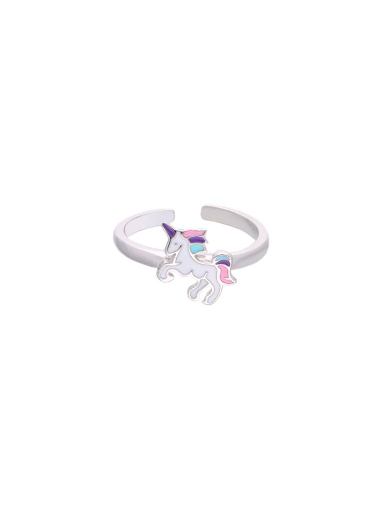 Kids Colourful Unircorn Silver Ring : CCRG4-S-NA