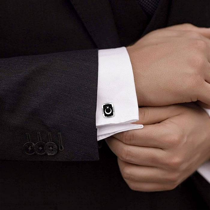 Giva 925 Sterling Silver Oxidised Silver Nightfall Cufflinks | Gifts For Men And Boys | Wi : CF026