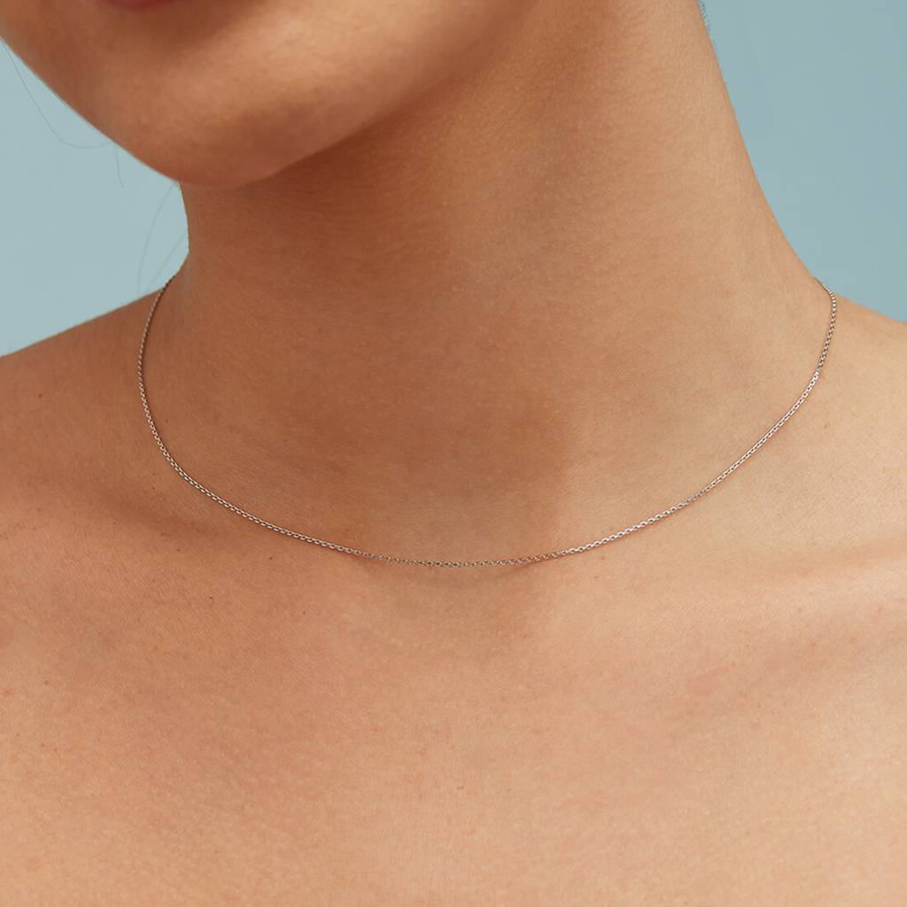 Rhodium Plated 925 Sterling Silver Chain : CH-10004