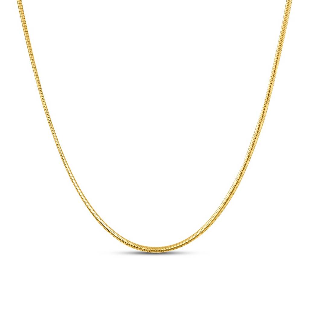 925 Pure Silver Gold Plated  Chain Look Chain : CH-10038-G-24-Inch