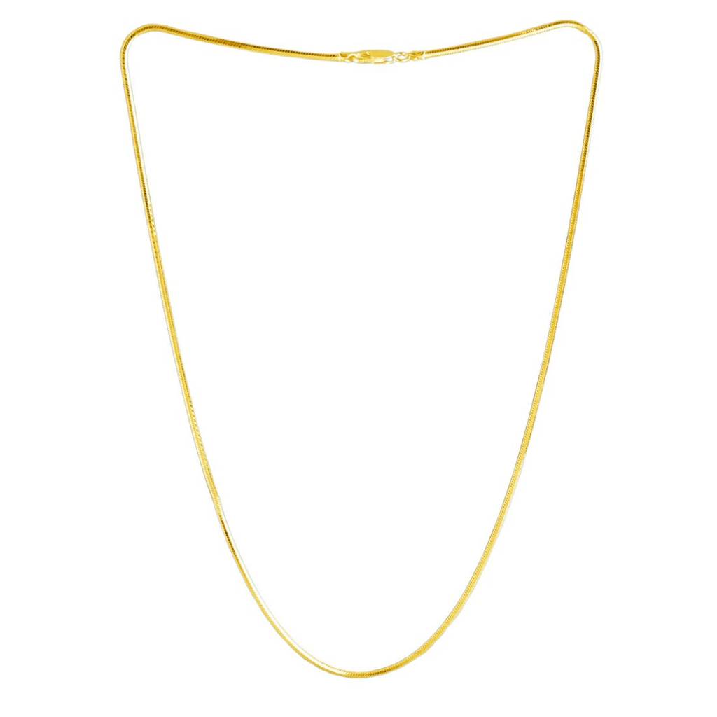 925 Pure Silver Gold Plated  Chain Look Chain : CH-10038-G-24-Inch