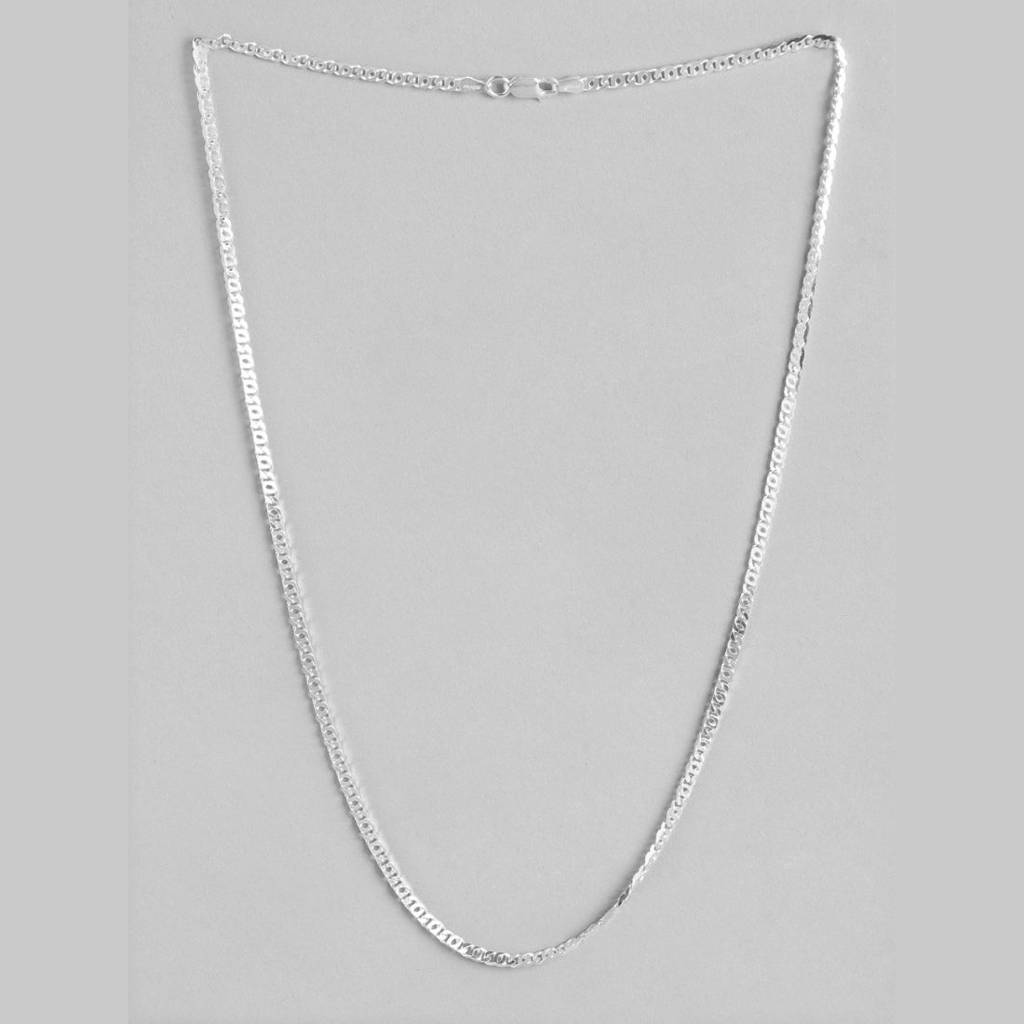 Solidrhodium Plated 925 Sterling Silver Chain : CH-10039