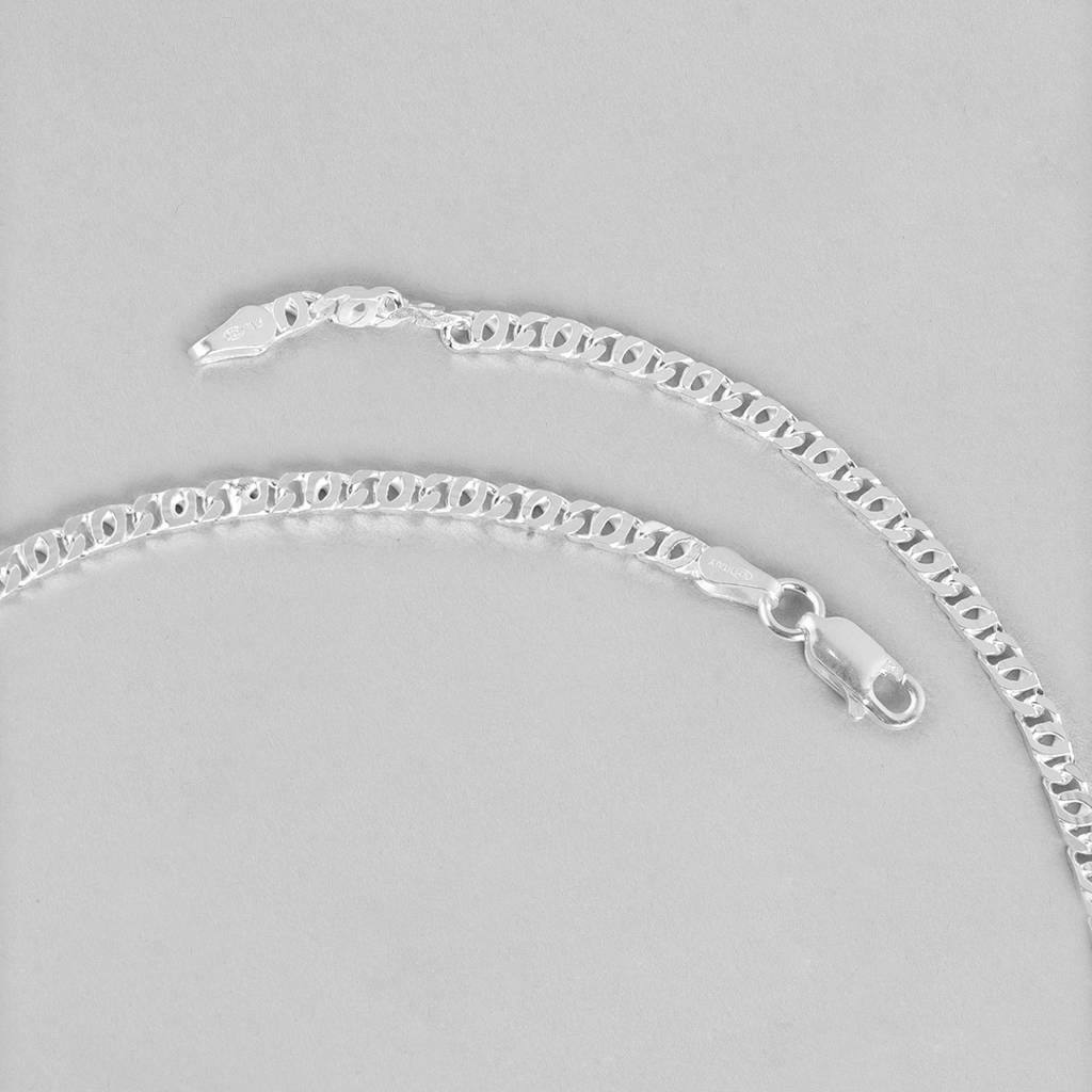 Solidrhodium Plated 925 Sterling Silver Chain : CH-10039