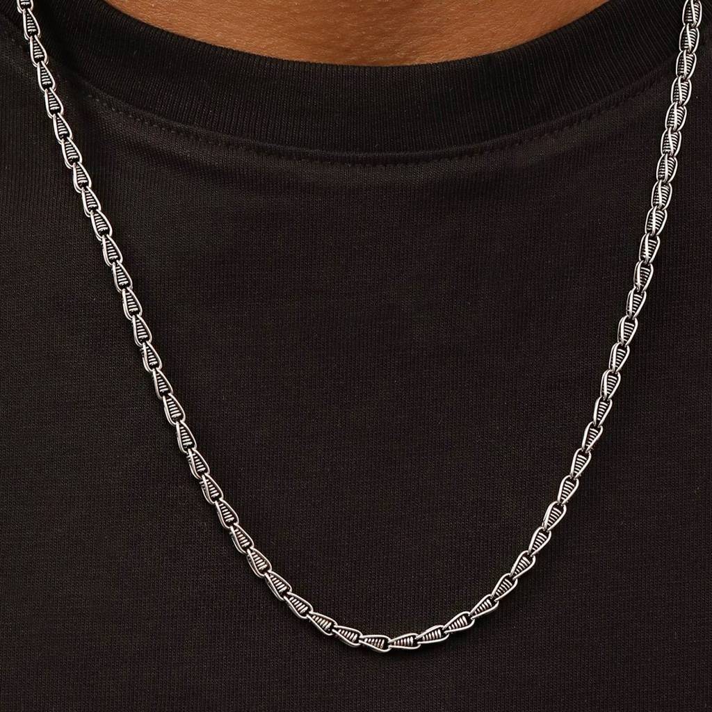 Abstractrhodium Plated 925 Sterling Silver Chain : CH-10040