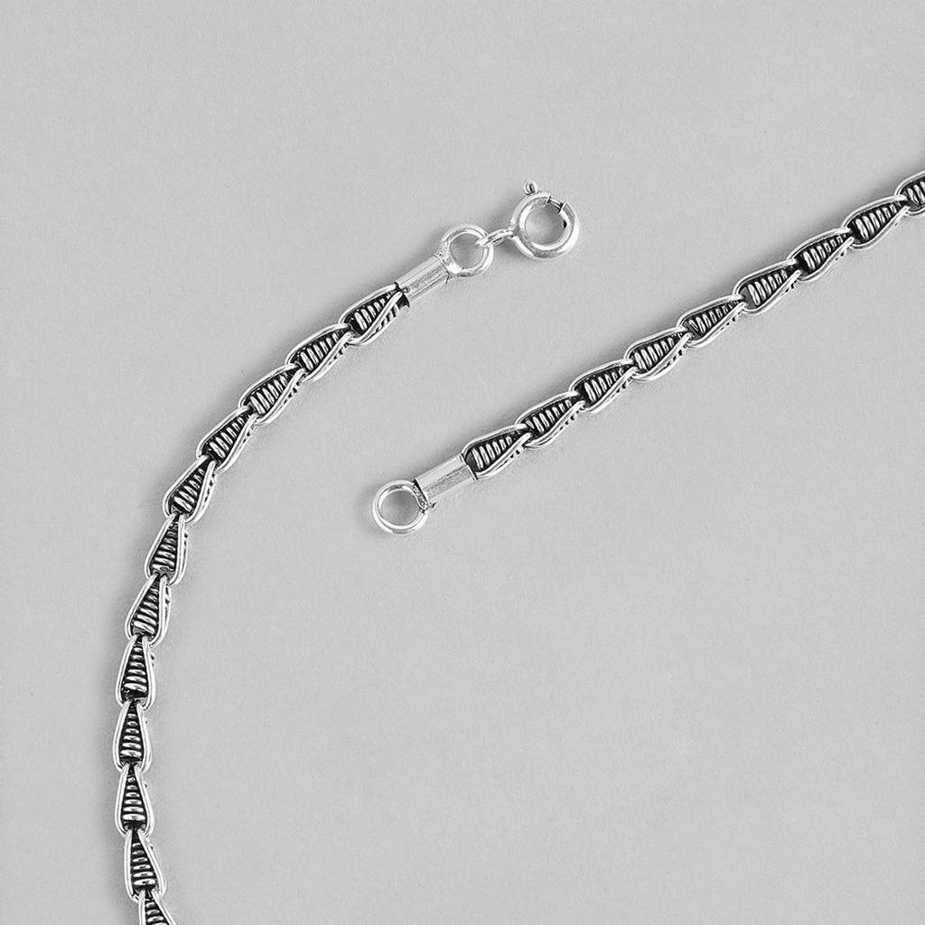 Abstractrhodium Plated 925 Sterling Silver Chain : CH-10040