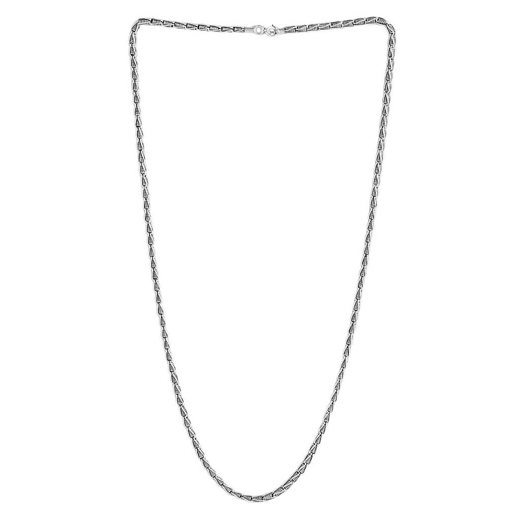 Abstractrhodium Plated 925 Sterling Silver Chain : CH-10040