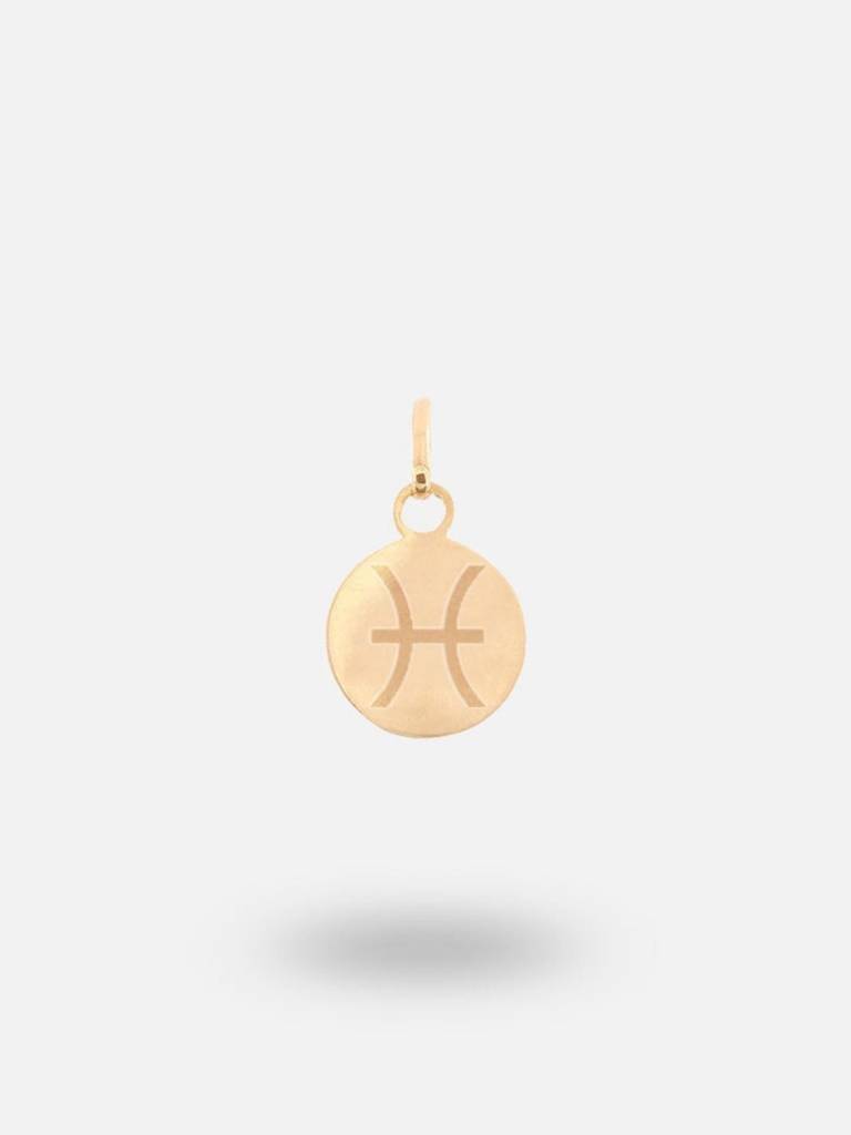 Stac Zodiac Disc Charm Pendant - Pisces