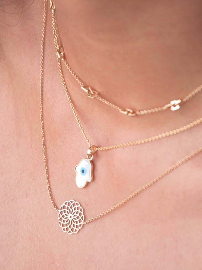 Stac Evil Eye Charm Pendant-Hamsa Hand