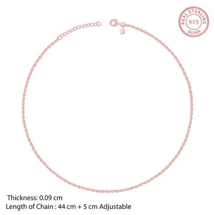 Giva 925 Silver Rose Gold Eternia Chain| Gifts For Women And Girls | With Certificate Of Authenticity And 925 Stamp |  : CH003