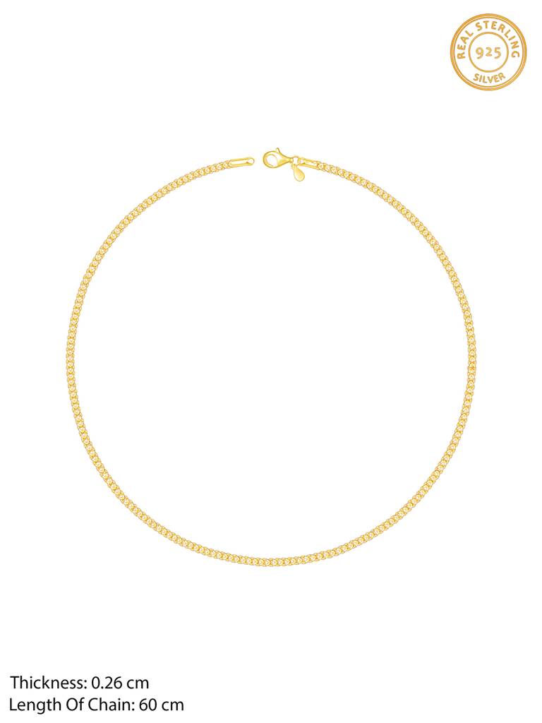 Giva 925 Sterling Silver Golden Whispering Weave Chain