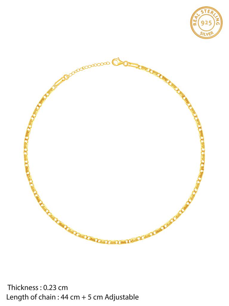 Giva 925 Sterling Silver Golden Soft Whispers Chain