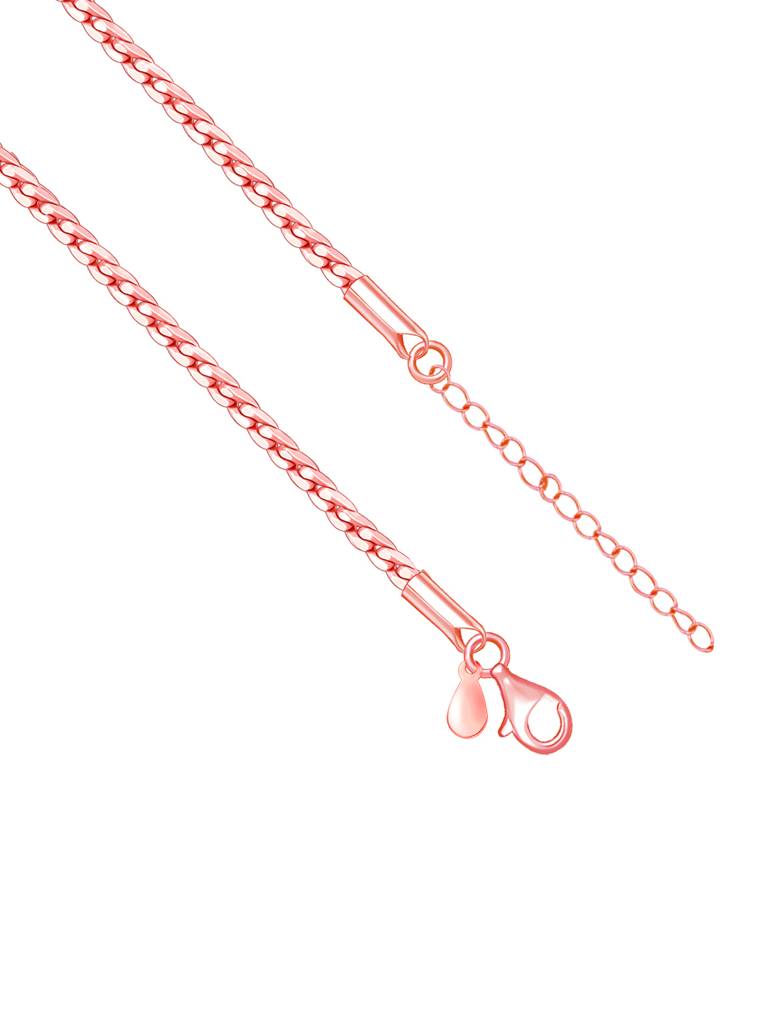 Giva 925 Sterling Silver Rose Gold Ripple Of Happiness Chain