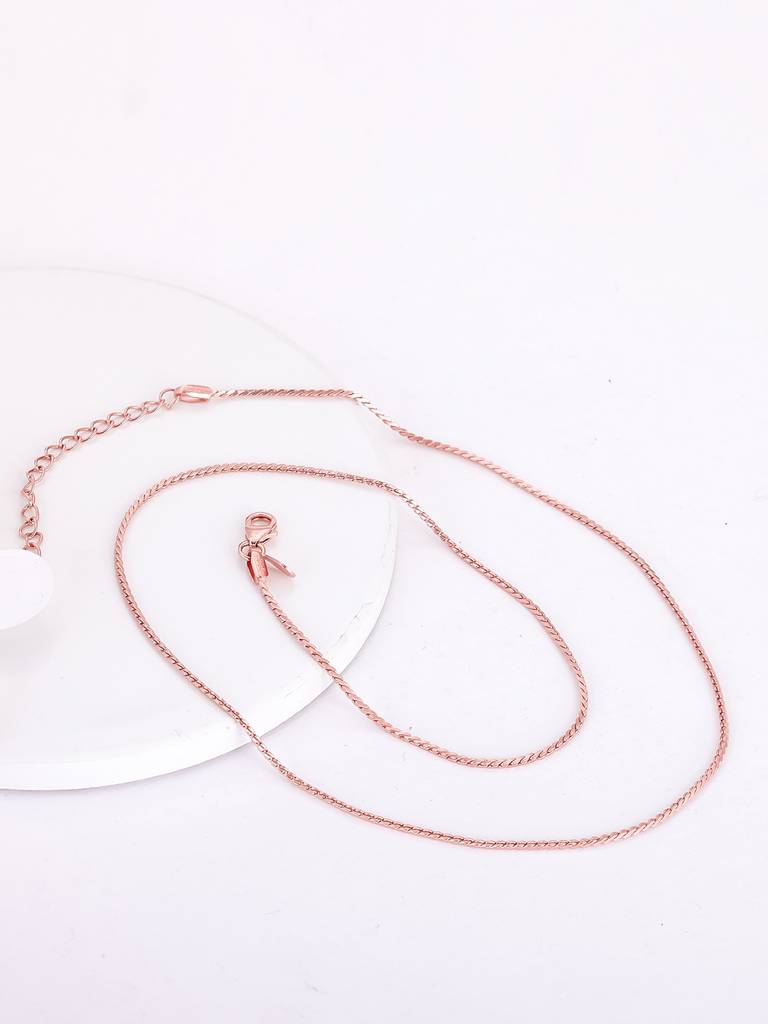 Giva 925 Sterling Silver Rose Gold Ripple Of Happiness Chain