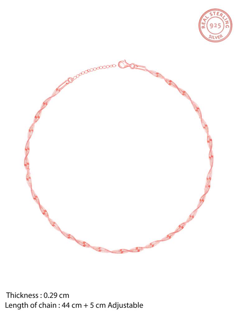 Giva 925 Sterling Silver The Rose Gold Alluring Sunset Chain