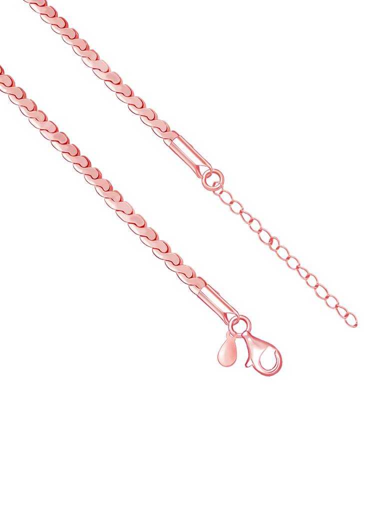 Giva 925 Sterling Silver Rose Gold Radiant Beam Chain