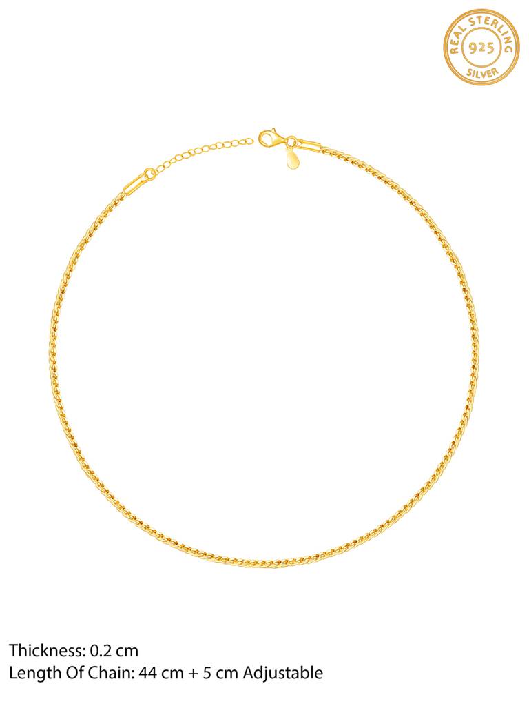 Giva 925 Sterling Silver Golden Sweet Rememberances Chain