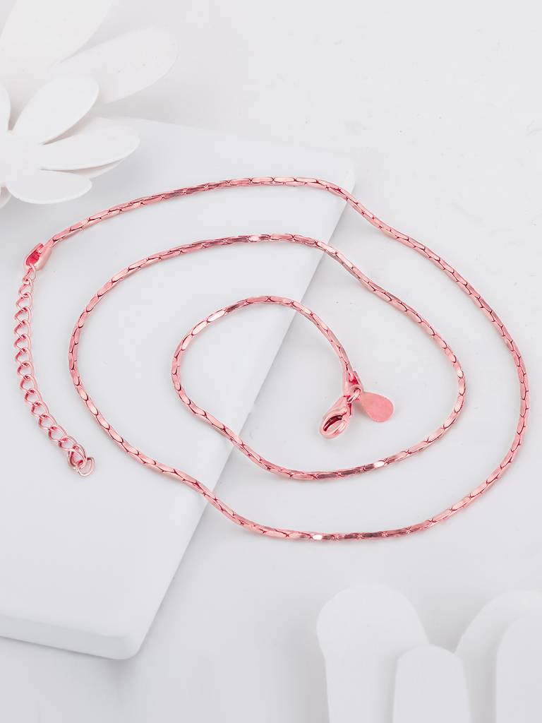 Giva 925 Sterling Silver Rose Gold Regal Radiance Chain