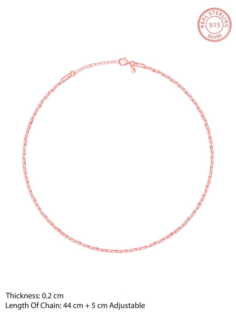 Giva 925 Sterling Silver Rose Gold Treasured Dreams Chain