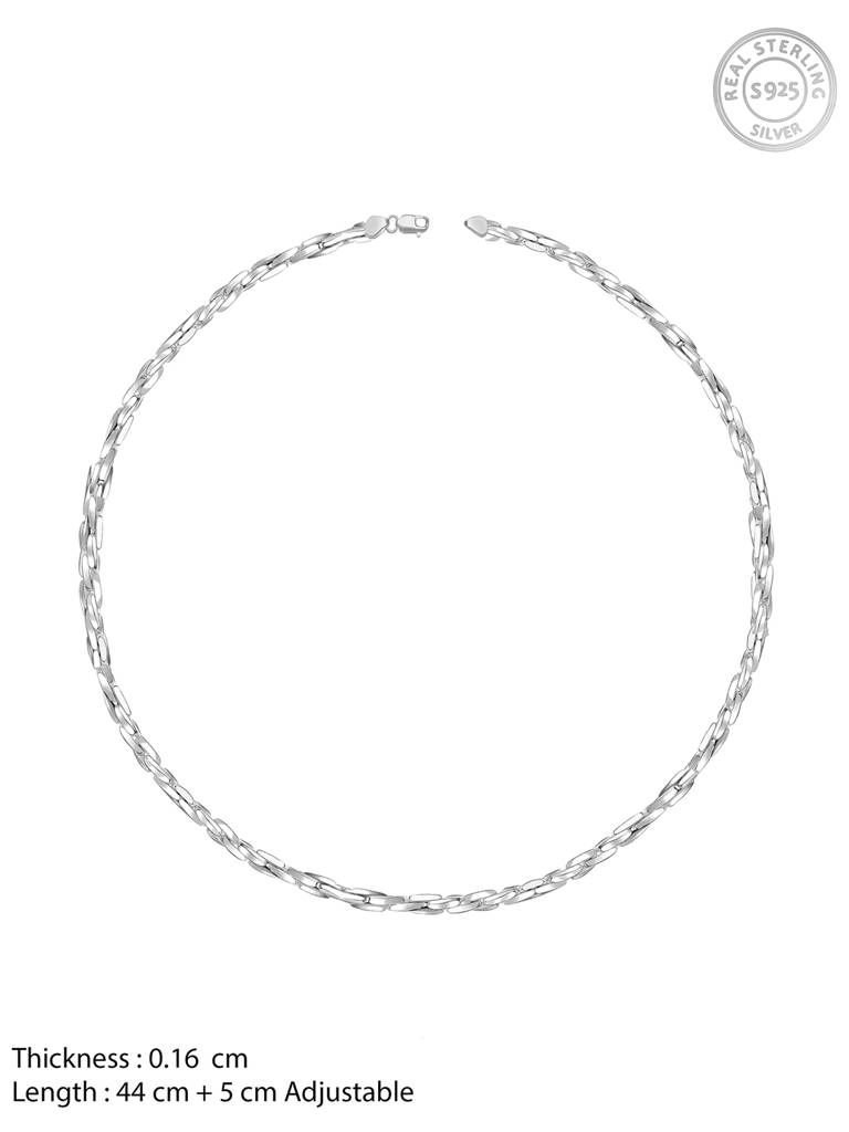 Giva 925 Sterling Silver Twisted Treasure Chain