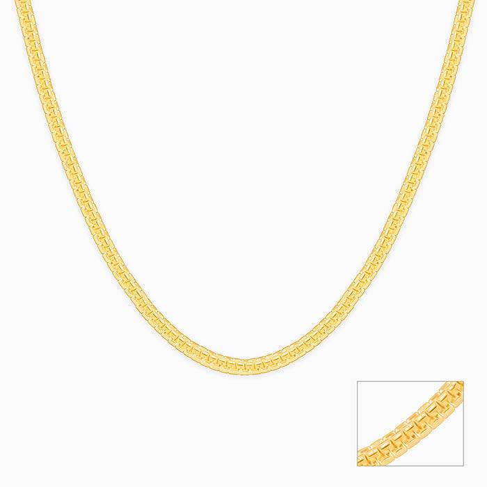 Giva 925 Silver Gold Close Wave Chain For Him : CH0126