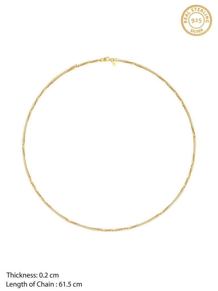 Giva 925 Sterling Silver Golden Mesmerizing Sparkle Chain
