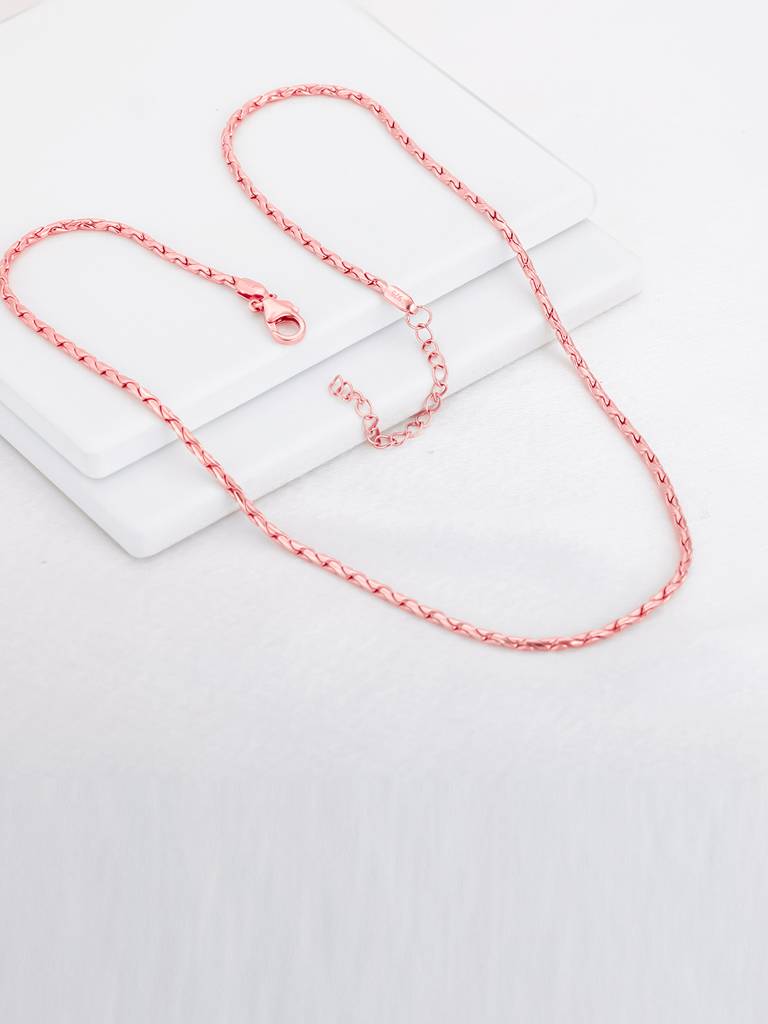 Giva 925 Sterling Silver Rose Gold Rhythmic Rain Chain