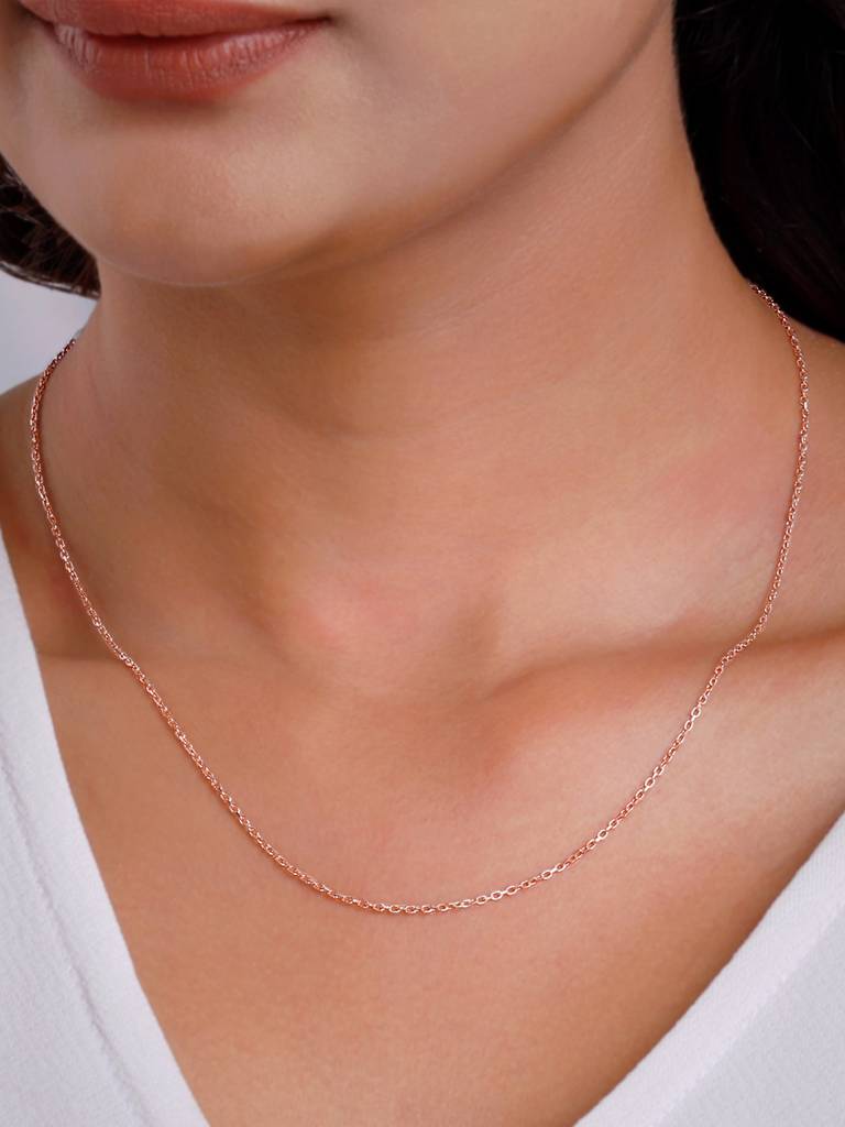 Silver Rose Gold Unify Link Chain For Her : CH0144