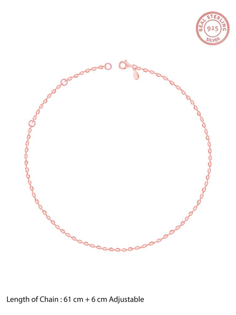 Silver Rose Gold Beckon Chain For Him : CH0147