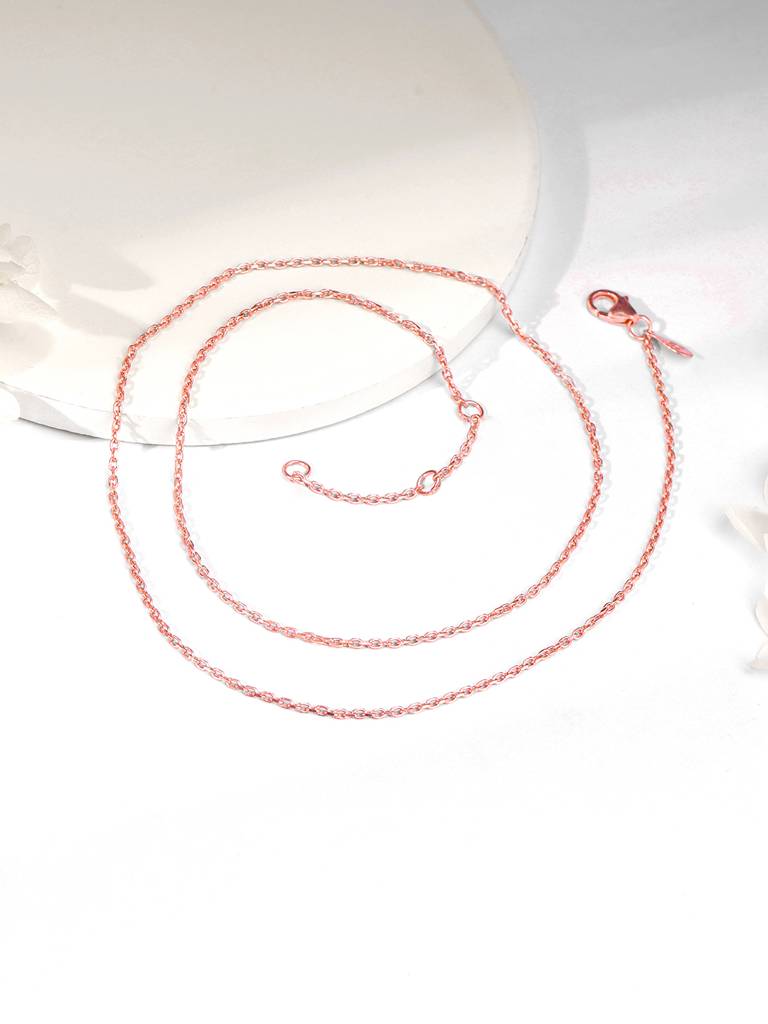 Silver Rose Gold Beckon Chain For Him : CH0147