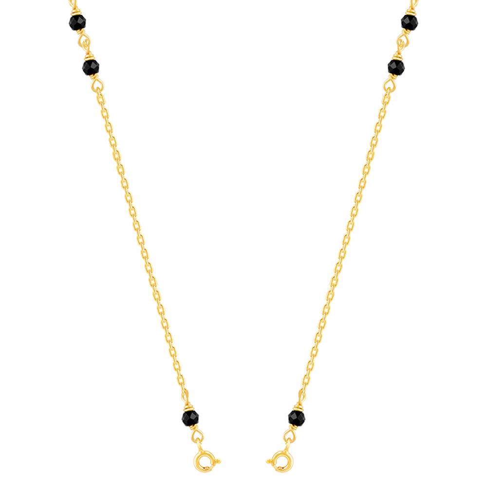 Giva 925 Silver Golden Beaded Knots Mangalsutra Chain : CH0158