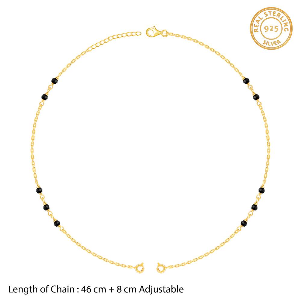 Giva 925 Silver Golden Beaded Sets Mangalsutra Chain : CH0159