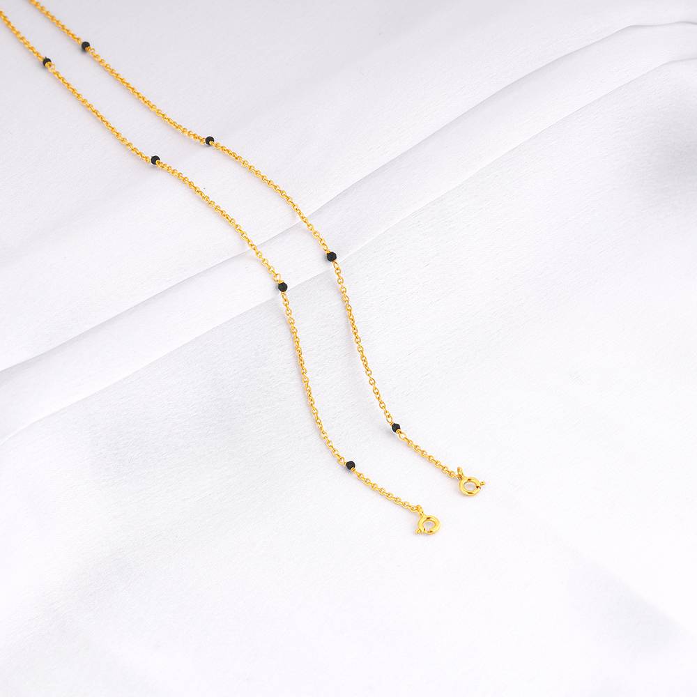 Giva 925 Silver Golden Perfect Beads Mangalsutra Chain : CH0160
