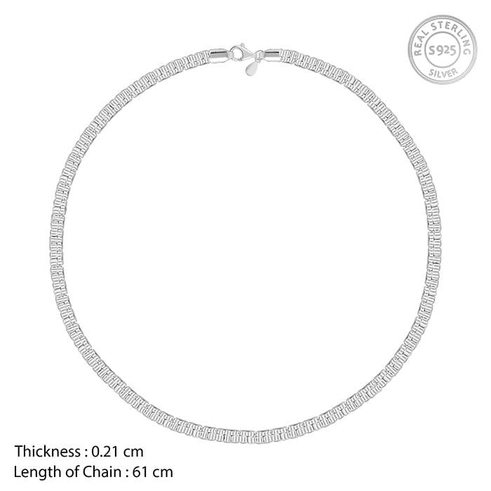 Giva 925 Silver Valour Chain For Him| Gifts For Mens And Boys| With Certificate Of Authent : CH0173