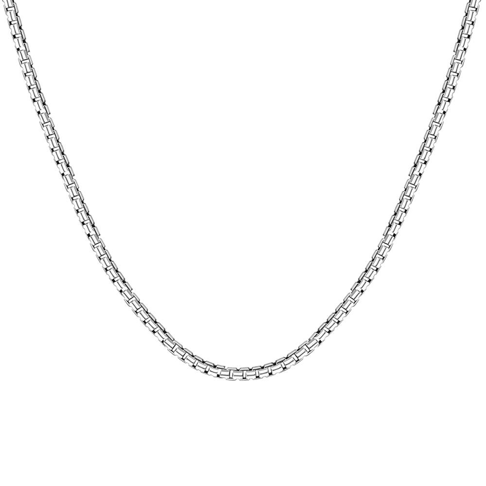 Giva 925 Oxidised Silver Box Chain For Him : CH0190
