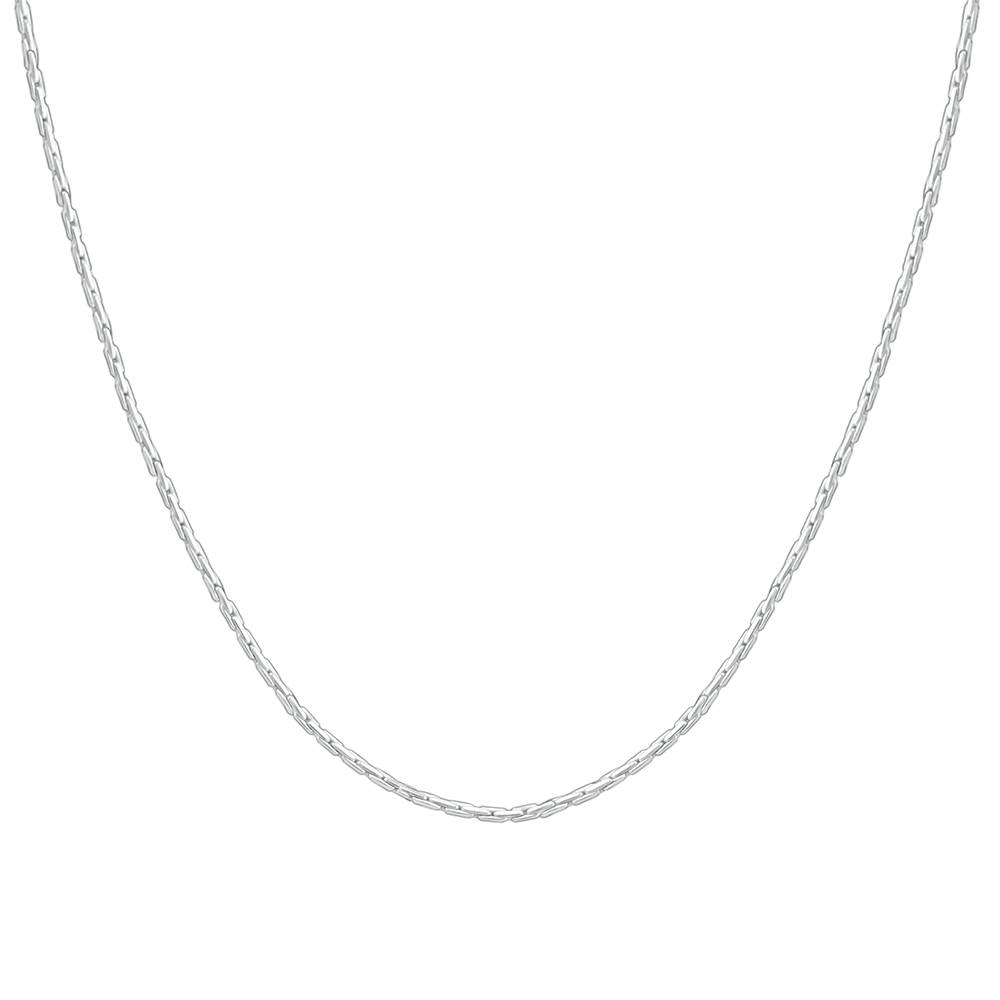Silver Elongated Box Chain : CH0194