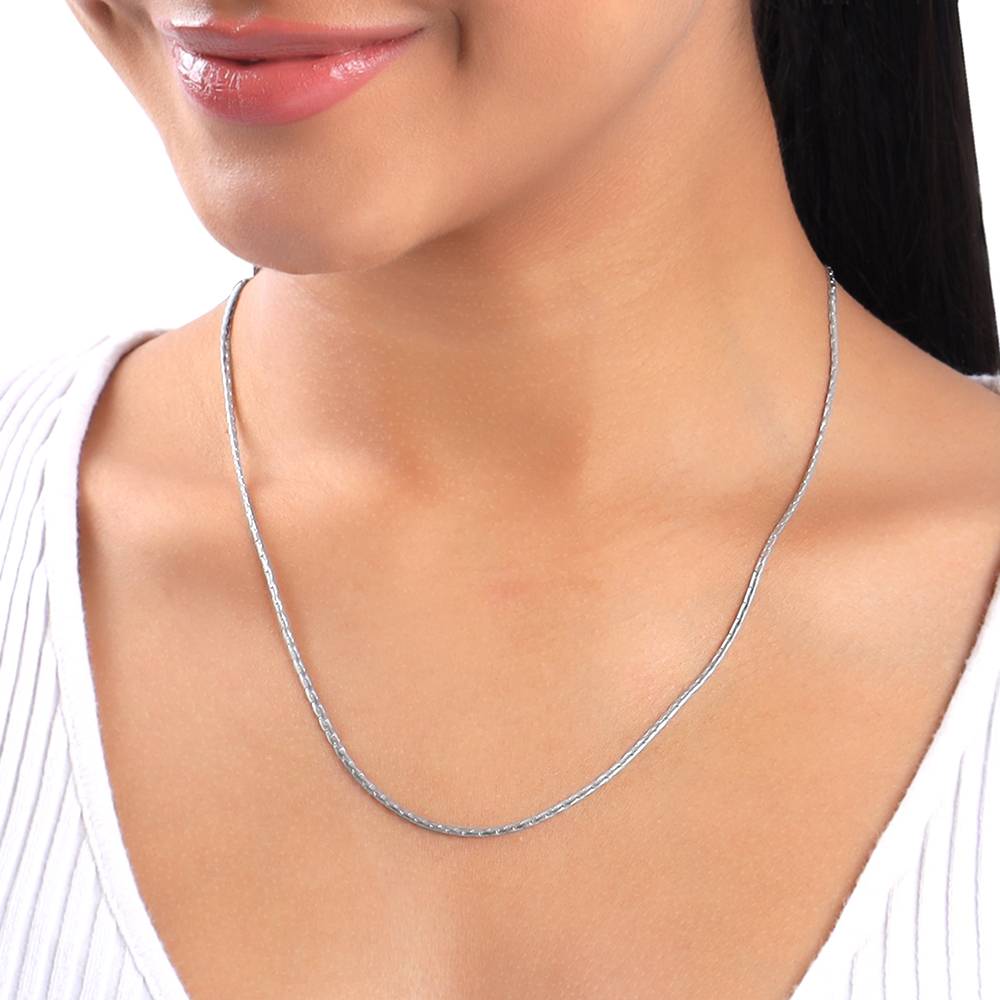 Silver Long And Short Chain : CH0196