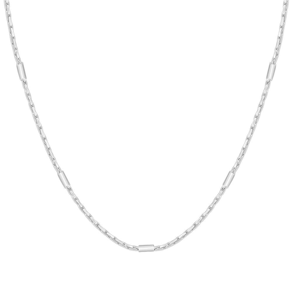 Silver Anchor With Bar Design Chain : CH0197
