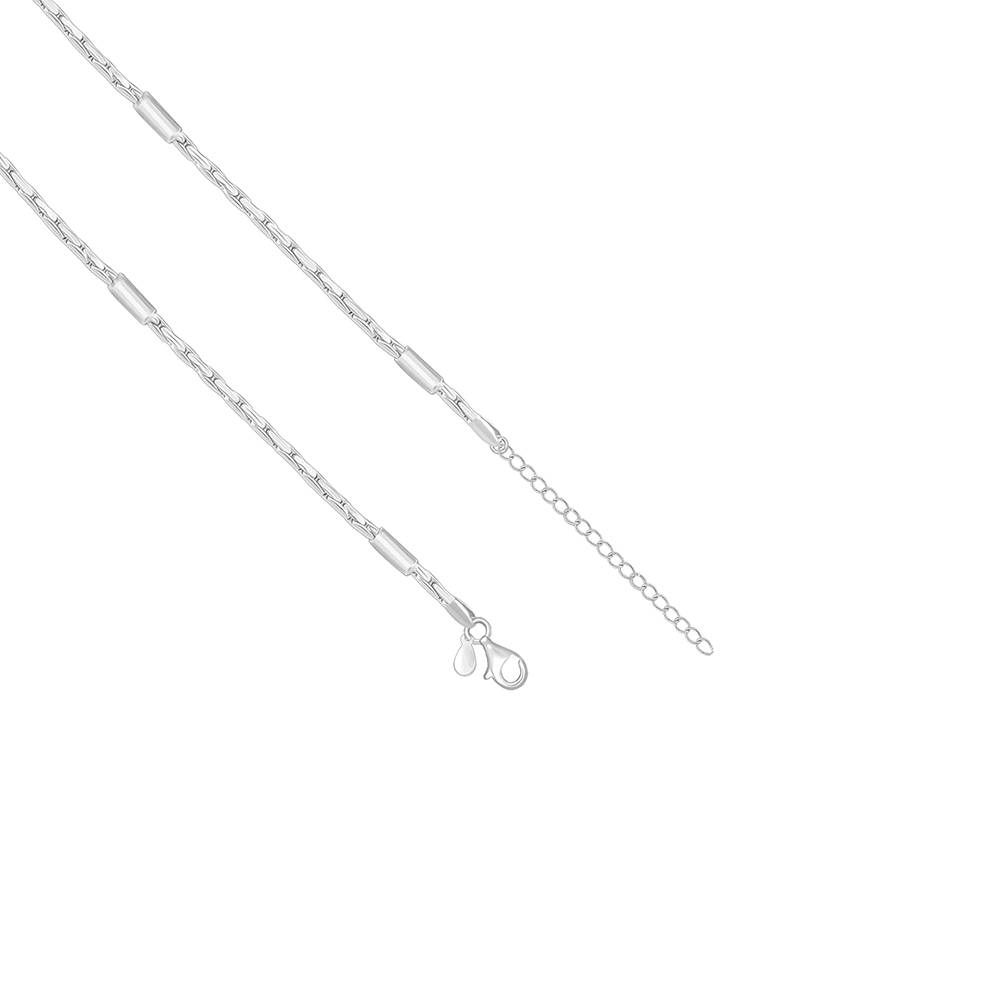 Silver Anchor With Bar Design Chain : CH0197