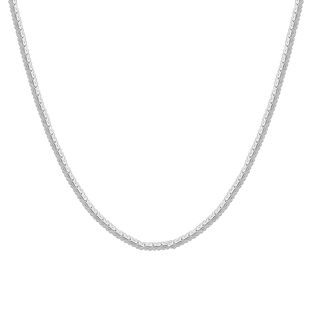 Silver Herringbone Box Chain : CH0200