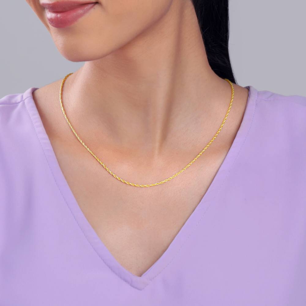 925 Silver Golden Singapore Chain| Gifts For Women And Girls : CH0204