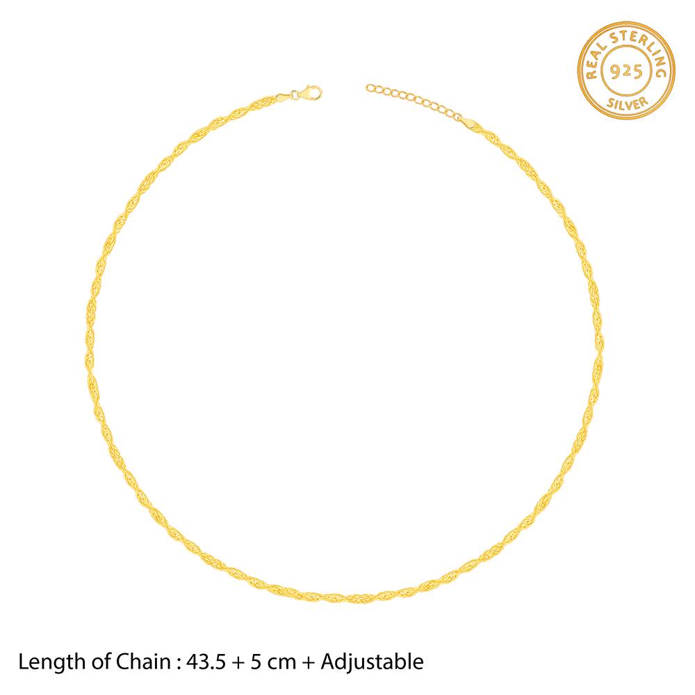 925 Silver Golden Singapore Chain| Gifts For Women And Girls : CH0204