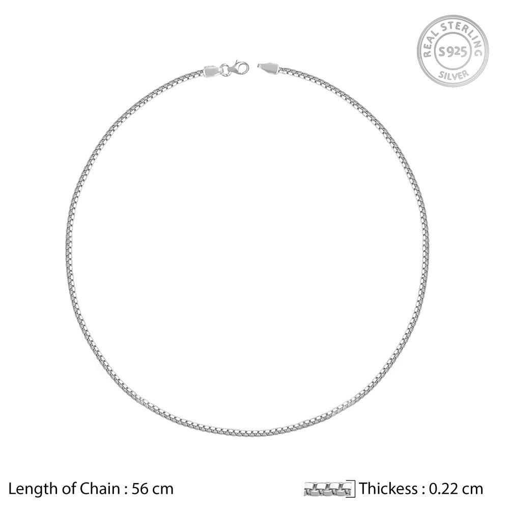 Giva 925 Silver Box Chain For Him : CH0227