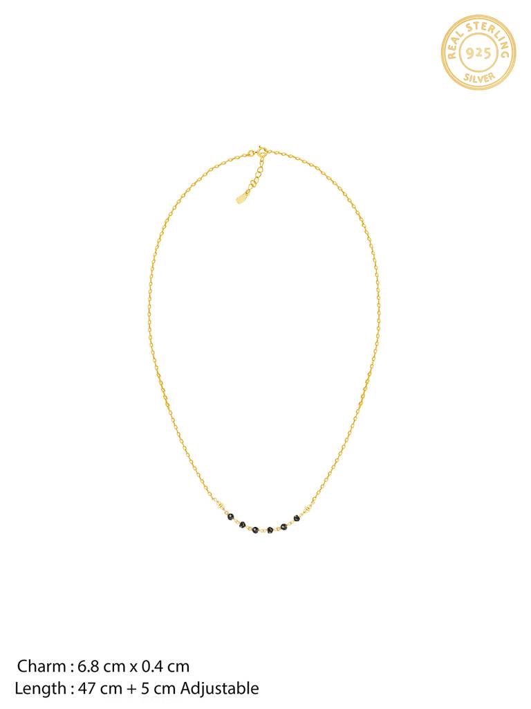 GIVA 925 Sterling Silver Golden Timeless Mangalsutra Chain