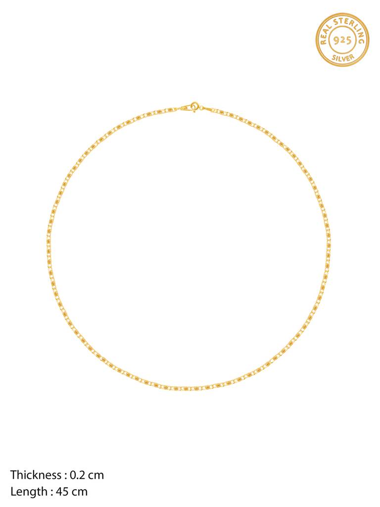 GIVA 925 Sterling Silver Golden Glam Link Chain