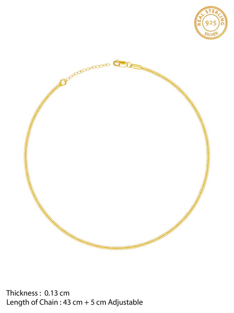 Giva 925 Sterling Silver Golden Sparkling Delight Chain