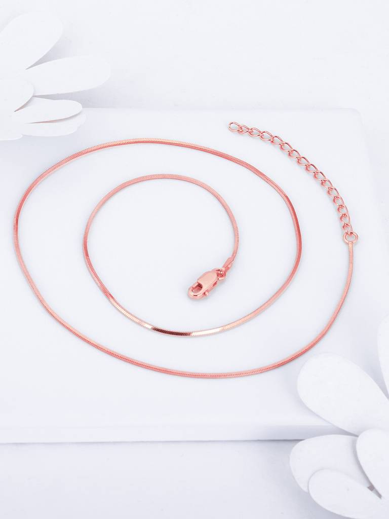 Giva 925 Sterling Silver Rose Gold Regal Chain