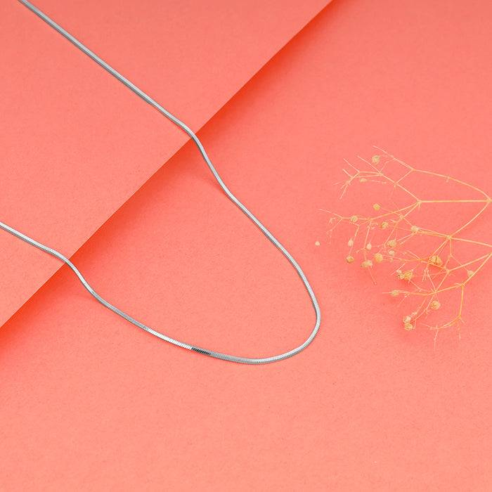 Giva 925 Sterling Silver Flat Wavy Chain| Gifts For Women And Girls | With Certificate Of  : CH083