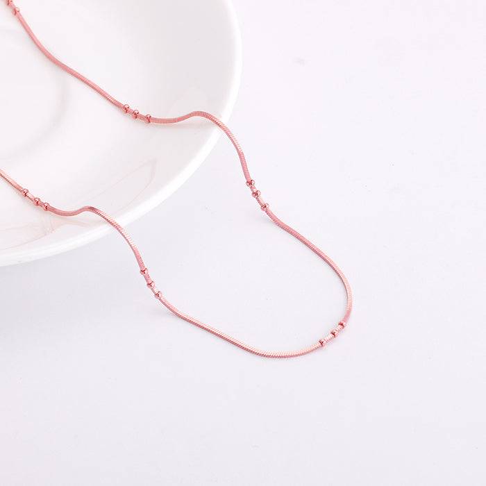 Giva 925 Sterling Silver Rose Gold Triple Beaded Chain| Gifts For Women And Girls | With C : CH088